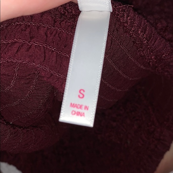 maroon dress (off the shoulder) - Picture 3 of 3